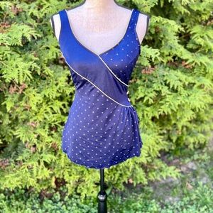 Cutest vintage nautical skirted swimsuit